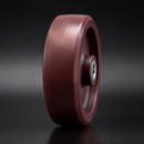 Red Polyurethane Wheel 250mm Cast Iron 31.8mm Bearing
