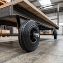 200mm Medium Duty Rubber Wheels with Roller Bearings