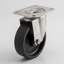 125mm Swivel Castor - High Temp Phenolic Wheel (102x83mm Plate)