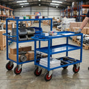 3 Tier Large Heavyweight Tray Trolley 350kg Capacity