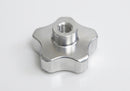 Handwheel Polished Aluminium M12 x 60mm Diameter