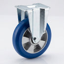 200mm Fixed Castor – Polyurethane Wheel on Aluminium Centre