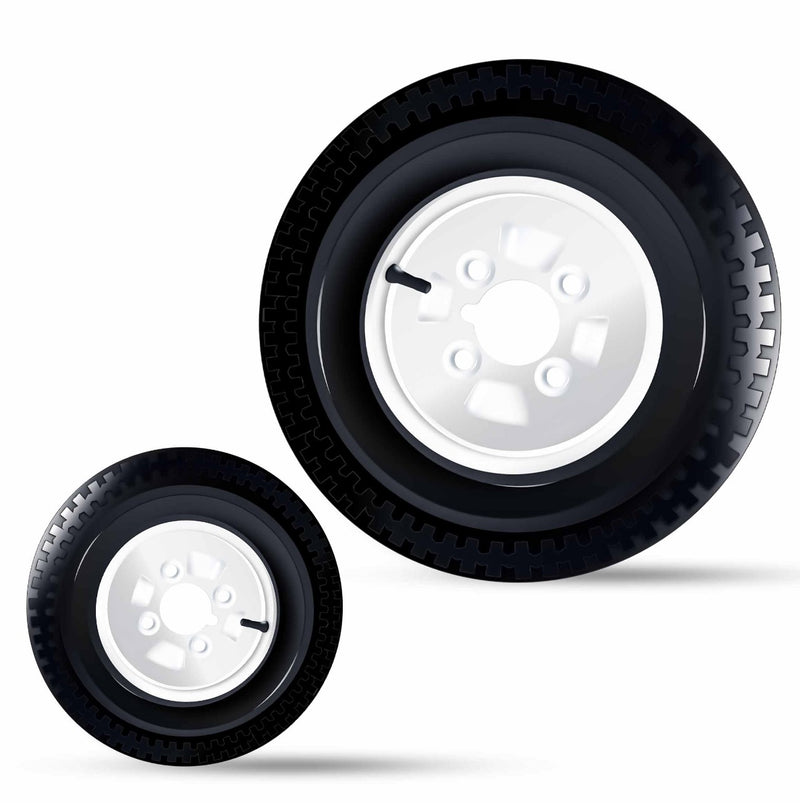 400mm 4.80/4.00-8 Steel Centre Trailer Wheel With 6 Ply Rating Tyre (4 x 100mm PCD)