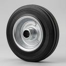 80mm Solid Black Rubber Wheels with Metal Centre - 50kg Load