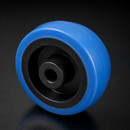 Blue Rubber Wheel 125mm x 15mm Plain Bore