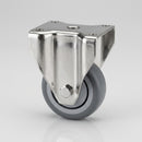 80mm Stainless Steel Fixed Castor – TPR Wheel