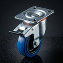 125mm Pressed Steel Directional Brake Castor – 140kg Capacity