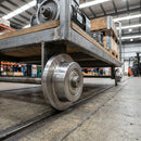 125mm Hardened Steel Single Flanged Wheels with Ball Bearings