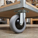 50mm Castor with Brown Finish & Grey Polyurethane Tyre