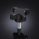 Male Handwheel 38mm Diameter, M6 x 13mm Thread Length