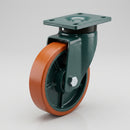 200mm Swivel Castor - Polyurethane on Cast Iron