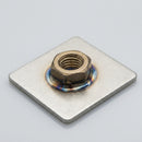 30 x 30mm Square Stainless Steel M10 Threaded Weld Plate
