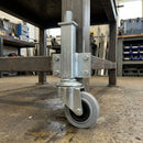 160mm Medium Duty Swivel Jacking Castor – Rubber Wheel
