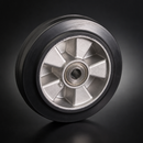 250mm Rubber Wheel on Aluminium Centre – 20mm Bore