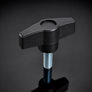 M6 x 15mm Male Wing Knob - 40mm Diameter, 15mm Thread Length