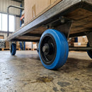 Blue Rubber Wheel 125mm x 15mm Plain Bore