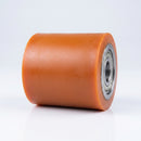 80 x 90mm Polyurethane Pallet Roller - 20mm Bore, Ball Bearing
