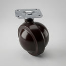 50mm Furniture Castor – Dark Brown Finish