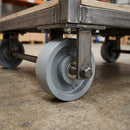 100mm Grey Cast Iron Wheel - 15mm Bore with Ball Bearing