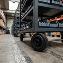 100mm Black Rubber Wheel with Roller Bearings 150kg Load
