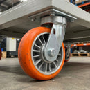 8" Ergonomic Wheel Swivel Kingpinless Castor with Top Plate