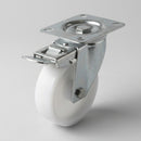 80mm Braked Castor with Nylon Wheel - 100kg Capacity