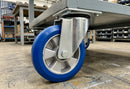 100mm Swivel Castor – Polyurethane Wheel, Aluminium Centre