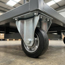 200mm Fixed Heavy Duty Castor – Rubber on Aluminium Wheel