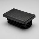 80 x 40mm Rectangular Tube Insert - Textured Black Finish