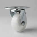 63mm Swivel Castor - White Nylon Wheel, 122kg Load Capacity