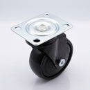 75mm Swivel Furniture Castor – Soft Black Wheel