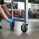 100mm Swivel Bolt Hole Castor | Anti-Static Grey Thermoplastic Rubber | 100kg Capacity