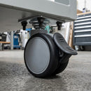 65mm Twin Wheel Castor with Brake and Plate Fitting