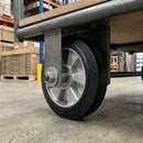 200mm Rubber Wheel on Aluminium Centre – 20mm Bore