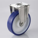 200mm Fixed Castor - Polyurethane Wheel, 600kg Load Capacity