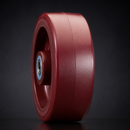 300mm Red Poly Wheel on Cast Iron Hub Bore 31.8mm