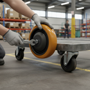 Premium 200mm Diameter Polyurethane Tyred Wheel with 20mm Ball Bearing and 800 Load Capacity