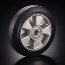 180mm Rubber Wheel with Aluminium Centre – 20mm Bore