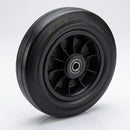 250mm Thermoplastic Wheel with Black Rubber Tyre, 25mm Bore