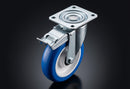 125mm Stainless Steel Braked Castor – Polyurethane Wheel