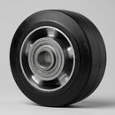 160mm Heavy Duty Black Rubber Wheel 20mm Bore