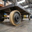 200mm Polyurethane Wheel on Cast Iron Centre – 30mm Bore