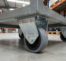 100mm Fixed Castor - Grey Rubber Wheel