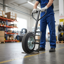 Premium 200mm Diameter Heavy Duty Rubber Tyre with Metal Centre and High Load Capacity of 205Kg