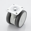 65mm Twin Wheel Castor with Plate Fitting