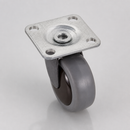 50mm Castor with Brown Finish & Grey Polyurethane Tyre
