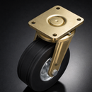 306mm Swivel Castor - Elastic Rubber Wheel, Ribbed Tread