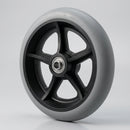200mm Grey Rubber Wheelchair Wheel with 8mm Hub