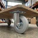 200mm Pressed Steel Swivel Castor – 180kg Load Capacity