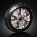 200mm Rubber Wheel on Aluminium Centre – 20mm Bore